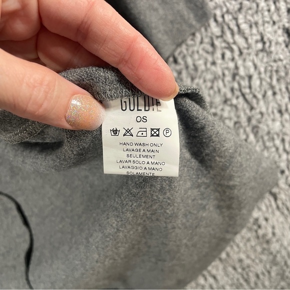 GOLDIE London Wool Open Front Cardigan Falling Out Grey Women's One Long Sleeve - Picture 11 of 14